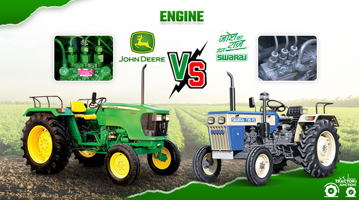Engine - John Deere 5105 vs Swaraj 735 FE