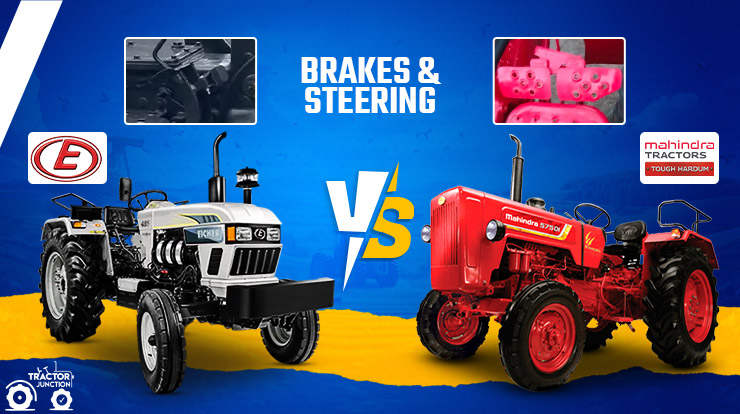 Steering And Brakes Comparison of Mahindra 575 And Eicher 485 Tractor